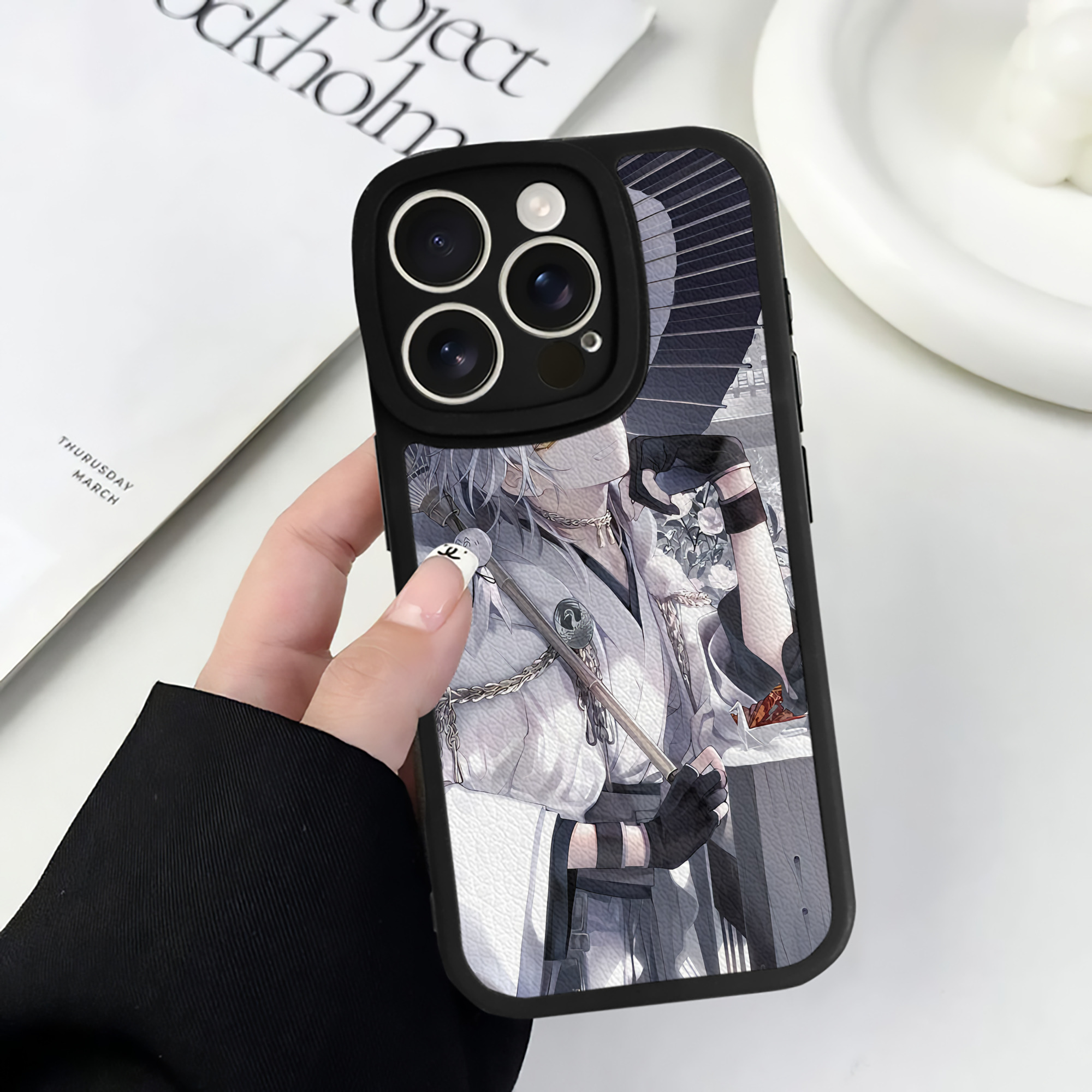 （画像用） 刀剣乱舞 Touken Ranbu 【iPhone 16シリーズ対応】シリコンスマホケース（レザー調） 材質：シリコン